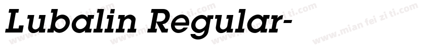 Lubalin Regular字体转换
